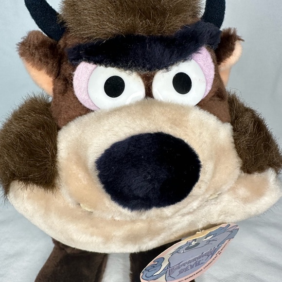 Vintage 1987 TAZ Tasmanian Devil Plush Warner Bros. INC with Tags - Picture 4 of 9